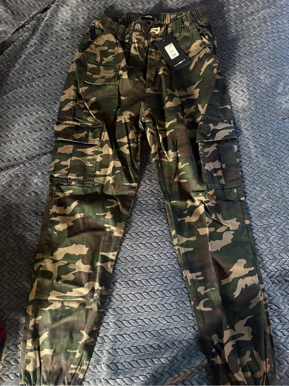 Fashion Nova Women’s Camo Cargo Joggers - Green & Brown